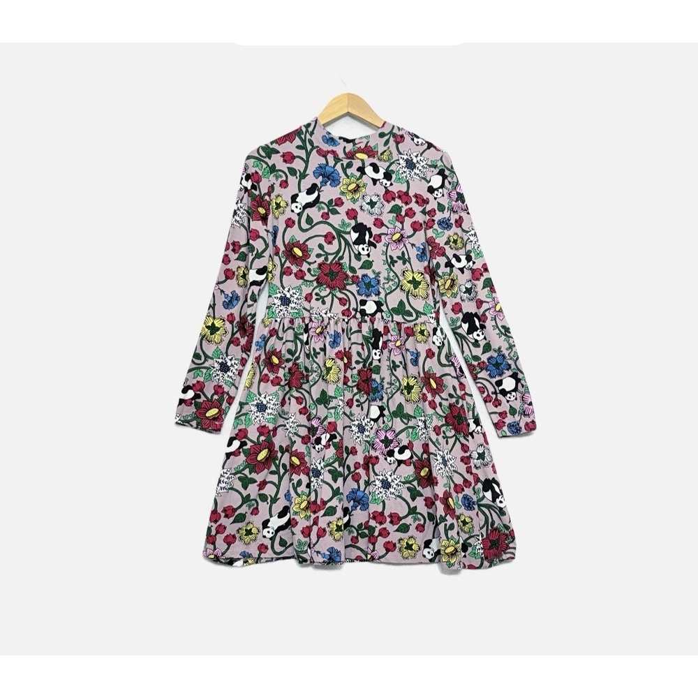 Roberto Lugo for Walmart Dress L Panda Floral Limited Edition Pockets Teacher